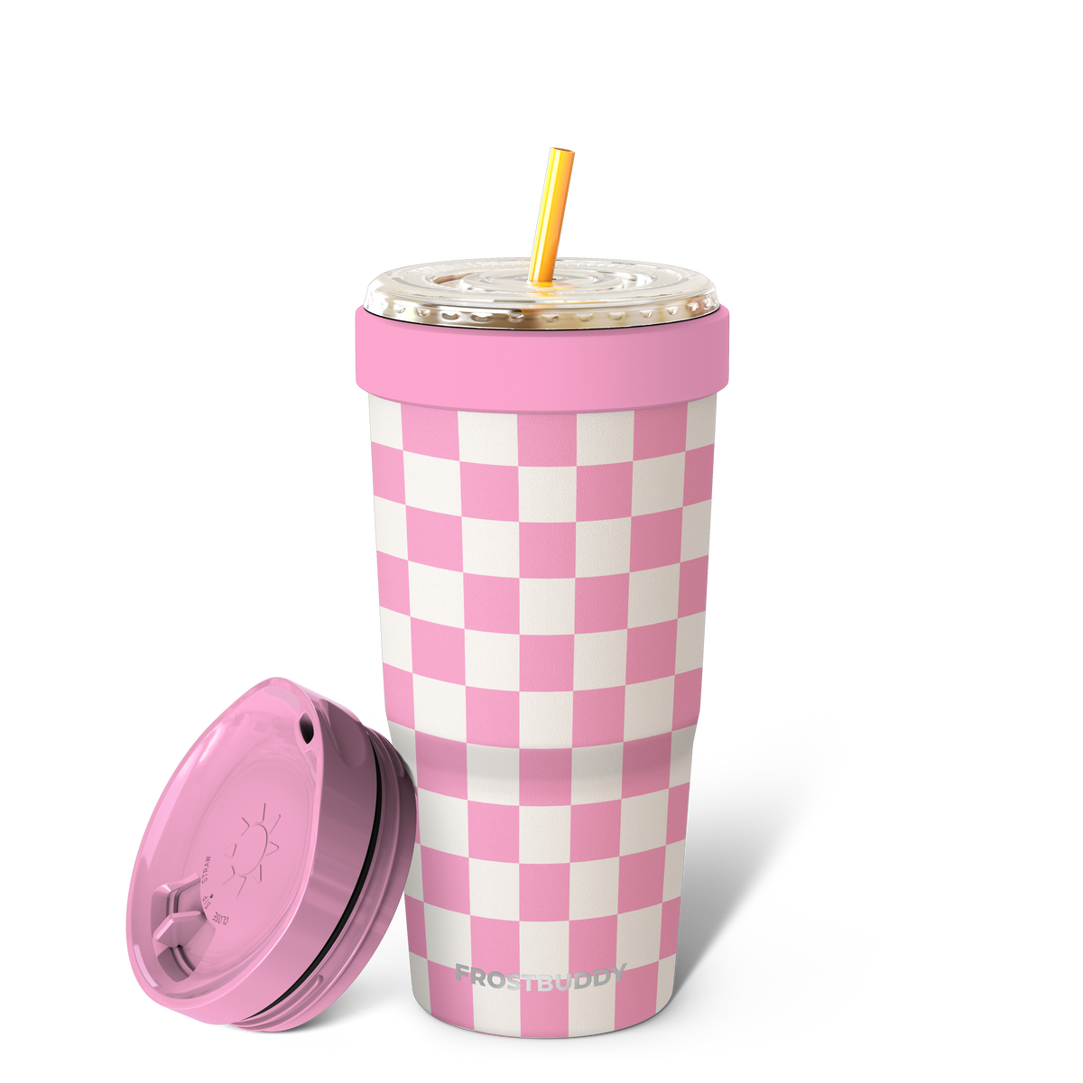 To-Go Buddy | Pink Checkered image 1